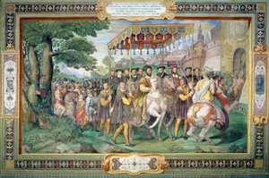 Francesco I (1494-1547) e Alessandro Farnese (1546-92) Entrano a Parigi nel 1540, dalla 